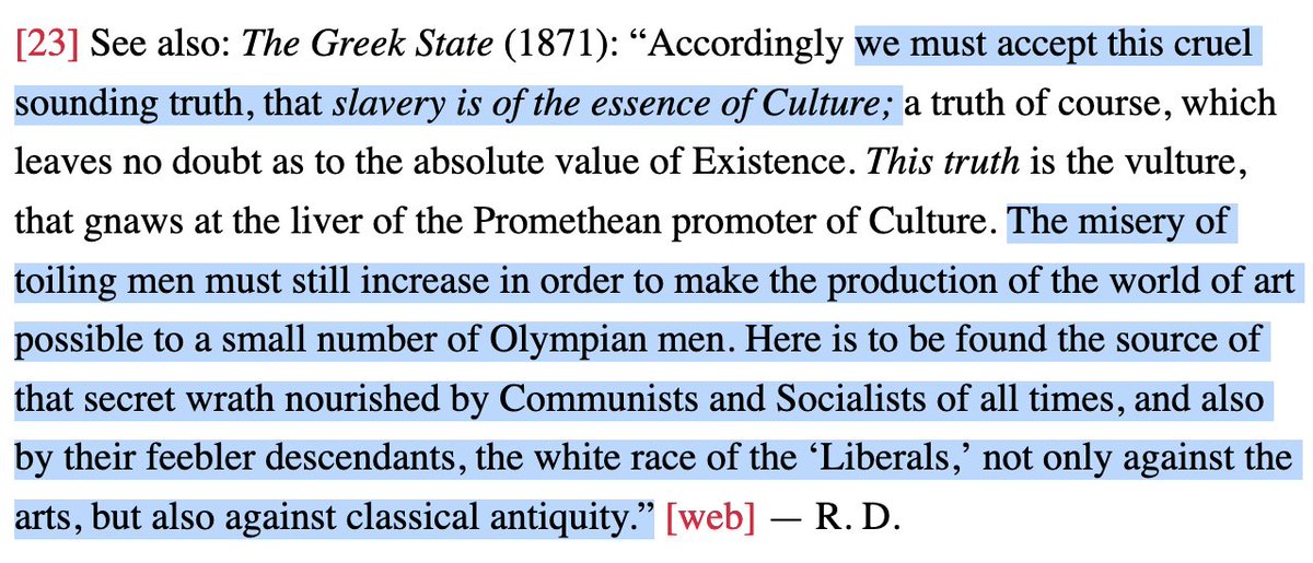 RodericDay's tweet photo. It's actually so absurd that anyone out there could seriously read Nietzsche and conclude he was anything close to a fighter for the oppressed, for the liberation of workers or women or minorities, or really anything other than a snooty fascist 𝑎𝑣𝑎𝑛𝑡 𝑙𝑎 𝑙𝑒𝑡𝑡𝑟𝑒. https://t.co/n1jb2vYKNb