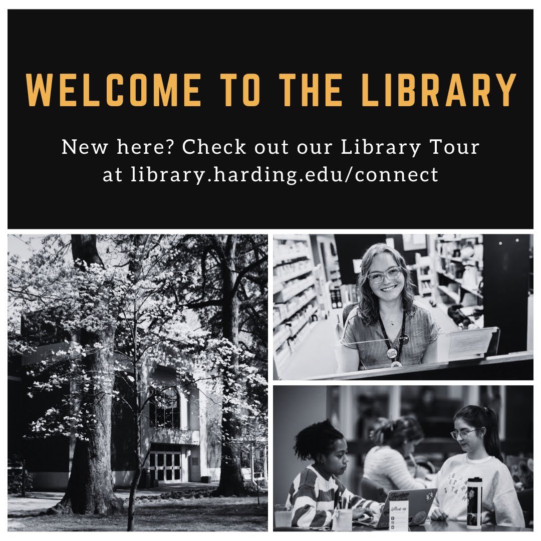 HardingULibrary's tweet photo. Welcome to a new year! We are so excited to see everyone back on campus. The library is bustling with printers, coffees and reuniting friends! If you are new to Harding, make sure to check out our library tour video to learn more about the academic hub of campus. #BacktoHarding https://t.co/ZTToXDSw1x