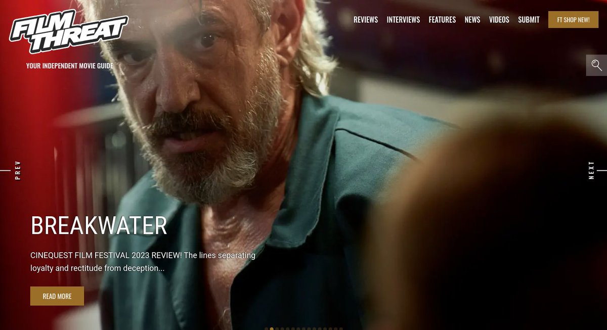 FilmThreat's tweet photo. “…Dovey takes a risk and leaves town to locate Ray’s daughter.” Andrew Stover shares his thoughts on the @Cinequest entry Breakwater.
https://t.co/qRAQ9zTzU1 #Cinequest #FilmThreatCinequest #Cinequest2023 https://t.co/aizGsGUfEQ