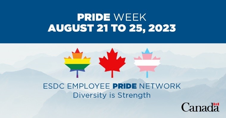 Wishing you all a very happy #PublicServicePrideWeek! As #PrideChampion and a #ProudPrideMom, I encourage us all to celebrate pride year-round, and continue our work on making #ESDC a safe and inclusive place for all.