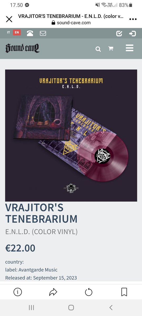 WizardsHatMusic's tweet photo. Pre-orders are up for Vrajitor's Tenebrarium debut https://t.co/vXlnVPXnmN