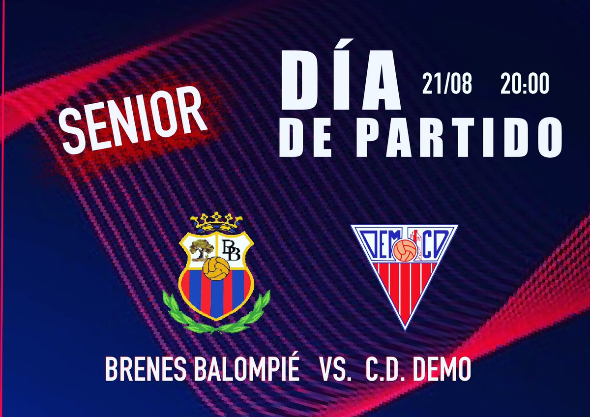 SENIOR en Pretemporada. Esta tarde a las 20.00 contra el C.D. Demo en el Estadio Municipal de Brenes.