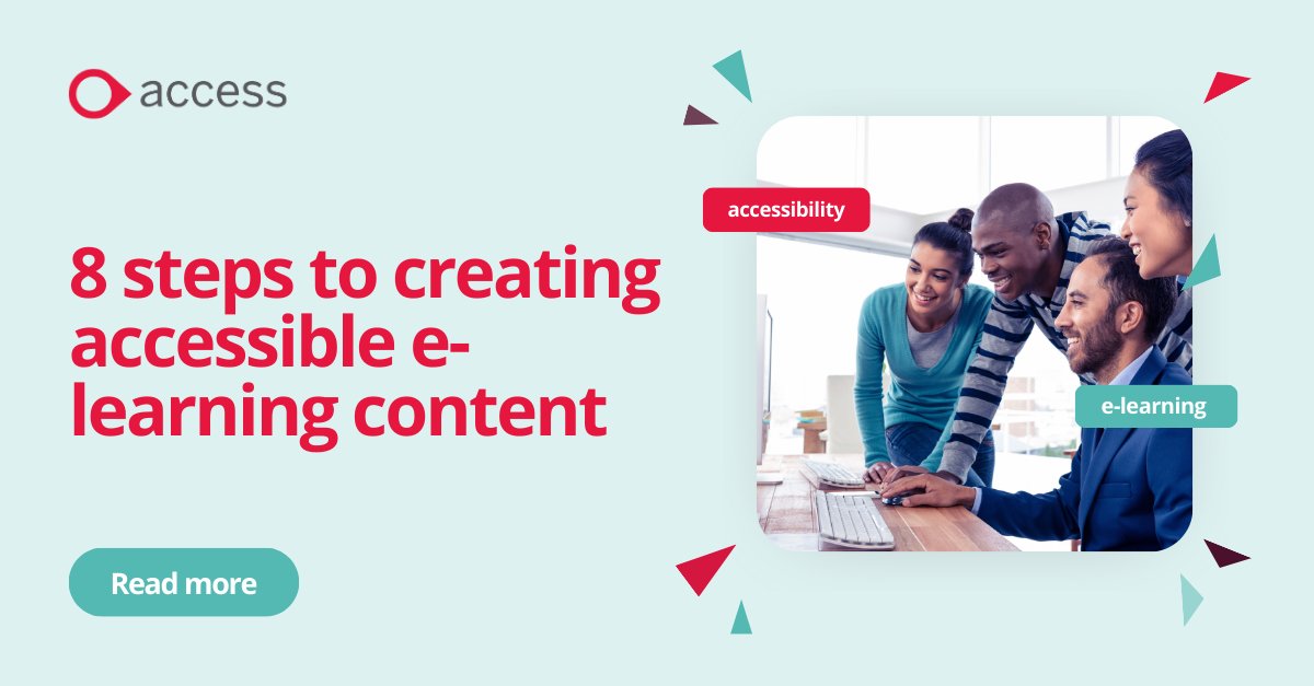 By incorporating accessible design principles, you can ensure that your eLearning courses are accessible to everyone. Discover best practices for accessible eLearning from @Access_LMS here: ow.ly/n9yQ50PBy4C #FreedomToDoMore #WeAreAccess #eLearning #Accessibility