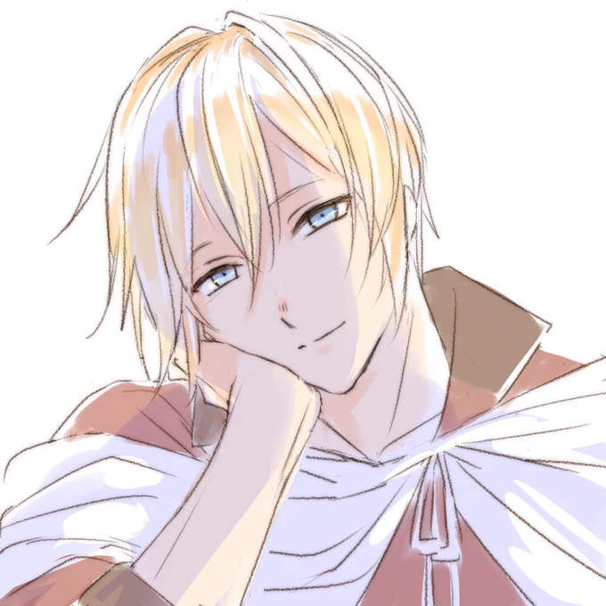 仕事や勉強に集中しててふと顔を上げた時に最高傑作がこんな顔で見守っててくれてたら最高だなという絵です(がんばろ) 
