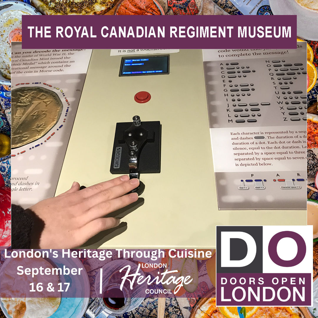 Morse code was a communications tool used in WWI. You've likely seen it in many war movies. 
Join us at Doors Open London on Sept 16 & 17, 2023, and learn how to send message! This hands-on activity is great for kids and adults.

#DOL
#DOL2023
#ldnont
#ldnmuse
@HeritageCouncil