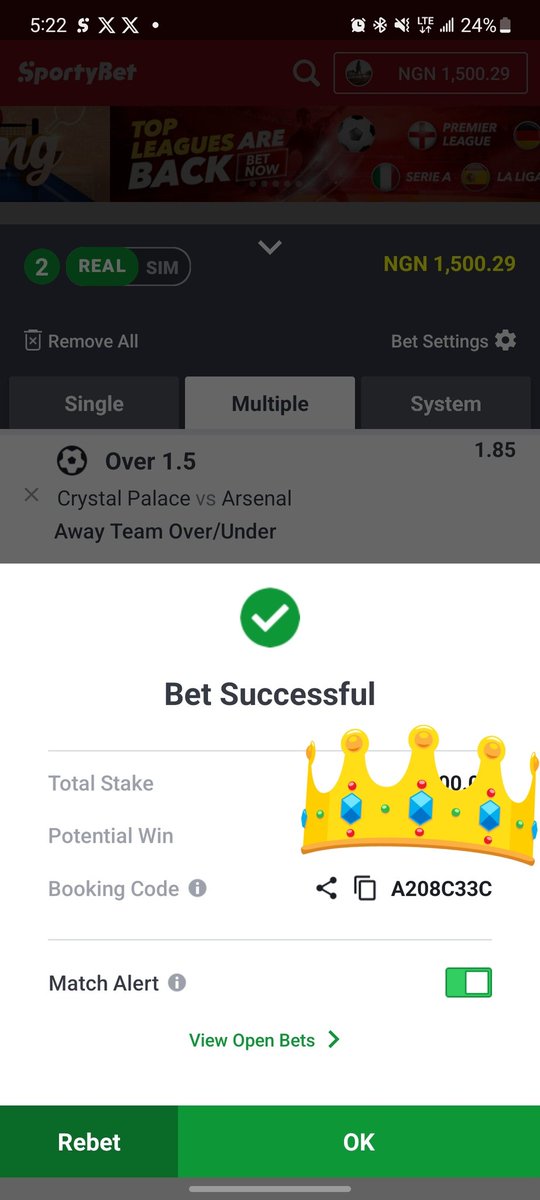 Bomaabbey4's tweet photo. 2 odds on sportybet 
A208C33C
@Ada_Daddyya @BerryYNWA1 @BettingTipsMan @bossolamilekan1 @Ekitipikin @HeisTuneboi @HouseOfAmbers @jujupunter @LouieDi13 @MESIGO422 https://t.co/HlBp7yfHRv