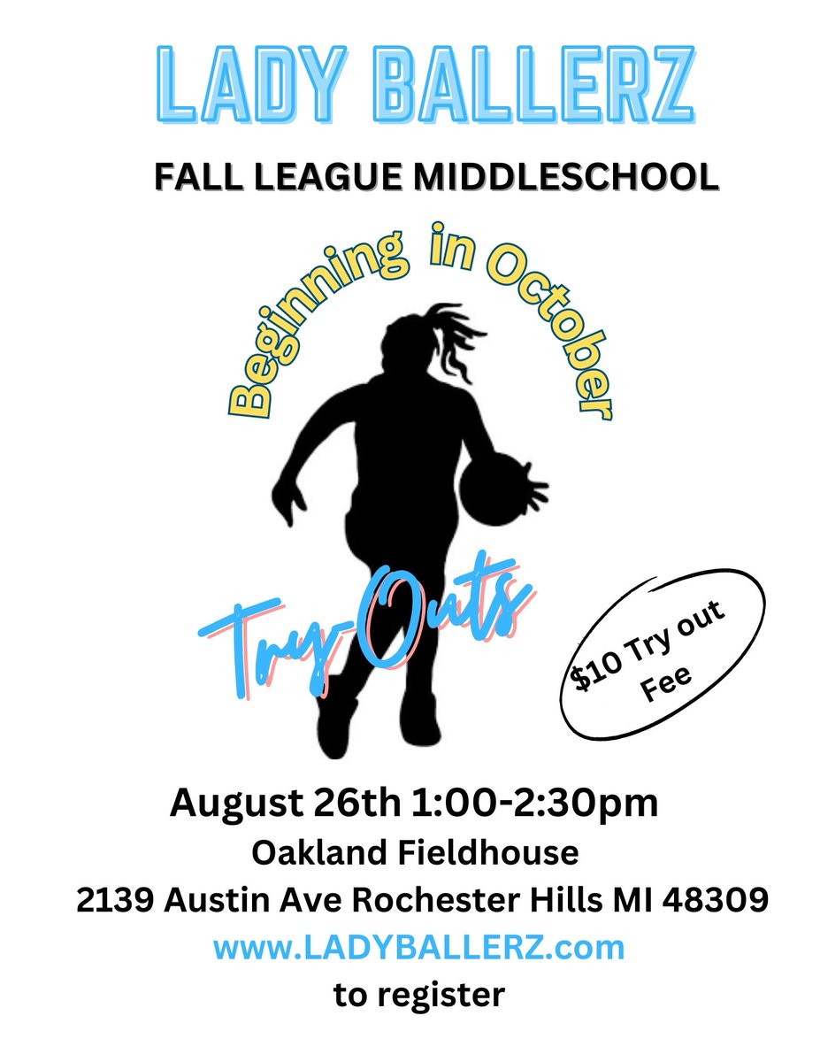 CoachPalmer12's tweet photo. Looking 👀 to build a two team roster of 5th/6th and 7th/8th grade competitive players!!!  
The Fall League starts in October https://t.co/2wCqg4II9H