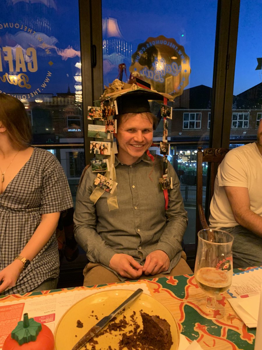 GeoJonNaden's tweet photo. @Simon_Hammann @thegeojesse Also PhD viva hats that show your journey are also great German tradition recently brought to th UK https://t.co/J4i9zg4aAV