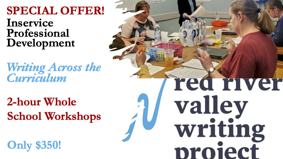 RRVWProject's tweet photo. Inservice PD Special Offer: Writing Across the Curriculum! https://t.co/DvGVpUwpJ9