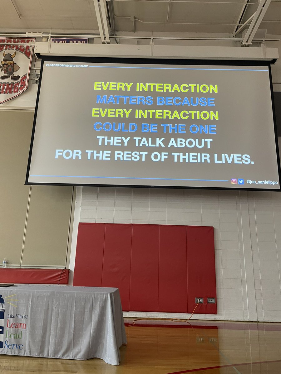 What a great way to start off the school year. Thank you @Joe_Sanfelippo for a very inspirational message to ALL staff. #allstudentsmatter