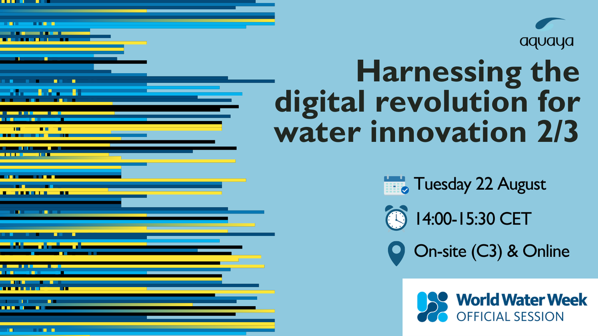 Aquaya's tweet photo. Dive into the future of water innovation with us at @siwi_www! We will explore how #digitalrevolution transforms #water #solutions. 

Be part of the conversation to learn about data-enabled solutions'simpact on water utilities: https://t.co/RZHR8dG35I

 #AquayaAtWWWeek | #WWWeek https://t.co/kVIvcGnY6D
