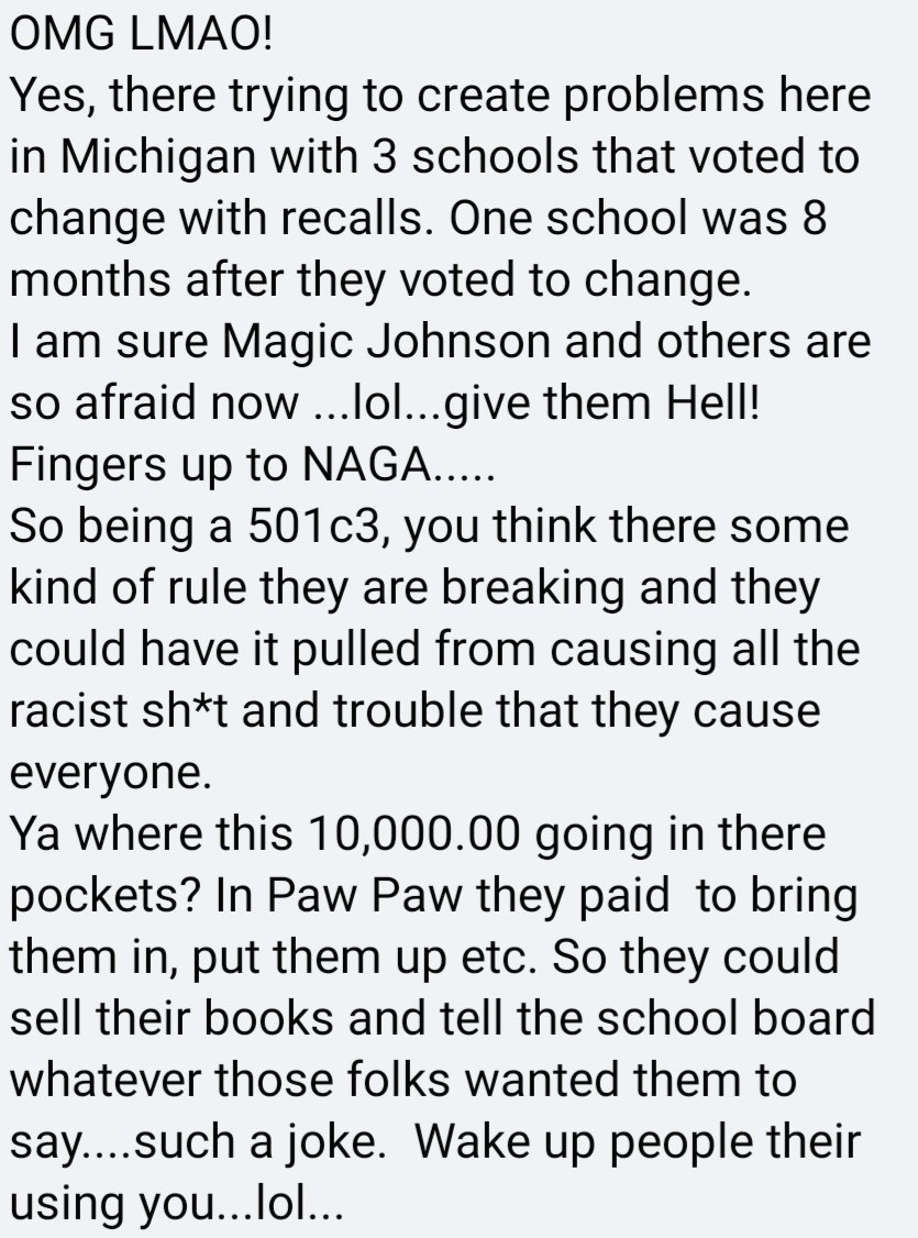 NotYourMascot's tweet image. NAGA continually presents themselves as a legitimate organization, while their words and actions constantly prove they have no such legitimacy. Any space they reveal their two-faced face they are laughed out of the place. 

#education #racism