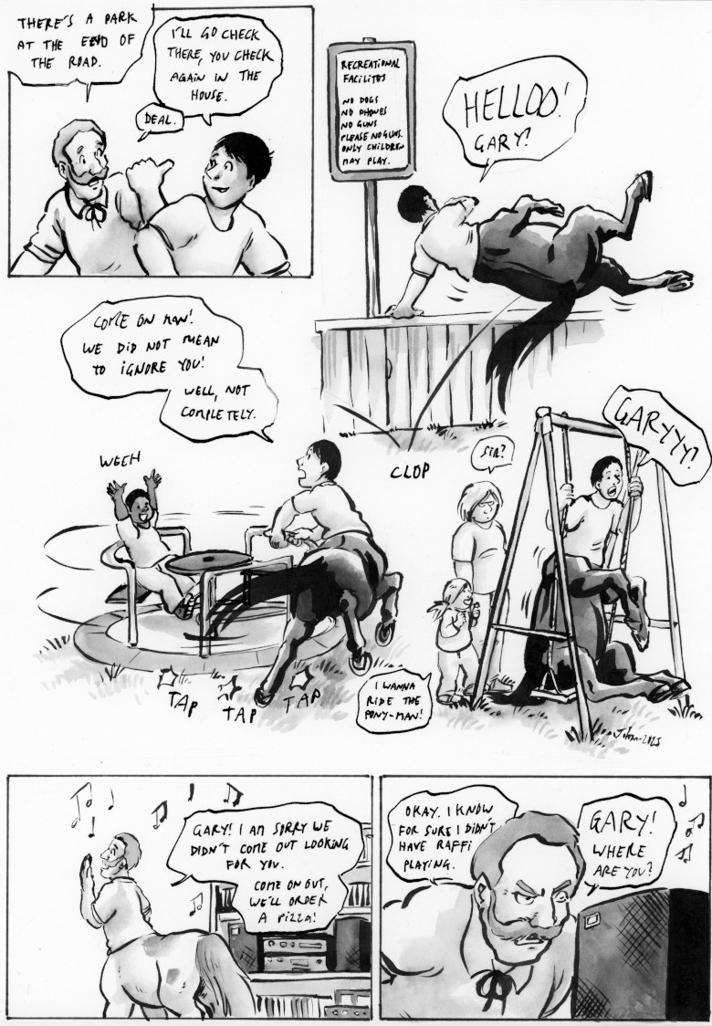 OffCentaured's tweet image. This playground is a now an amusement centaur. offcentaured.com/comics/180 Please RT! #centaur #webcomic #comics #centaurs #webcomics