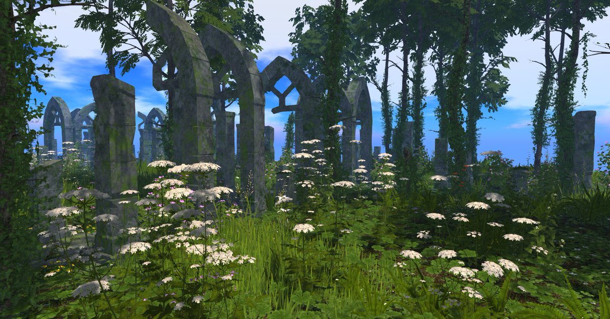 LilithHeart's tweet photo. #Secondlife Ancient Gothic Ruined Pathway Kit decorated with wild flowers from Heart Garden Centre. 

SL Marketplace Link  
https://t.co/Ee7dy0UV0A

or see them inworld.  
TP now https://t.co/voDixBUqOS………   

#virtualflowers #VR #virtualtrees #heartgardencentre https://t.co/MLjvVay6na