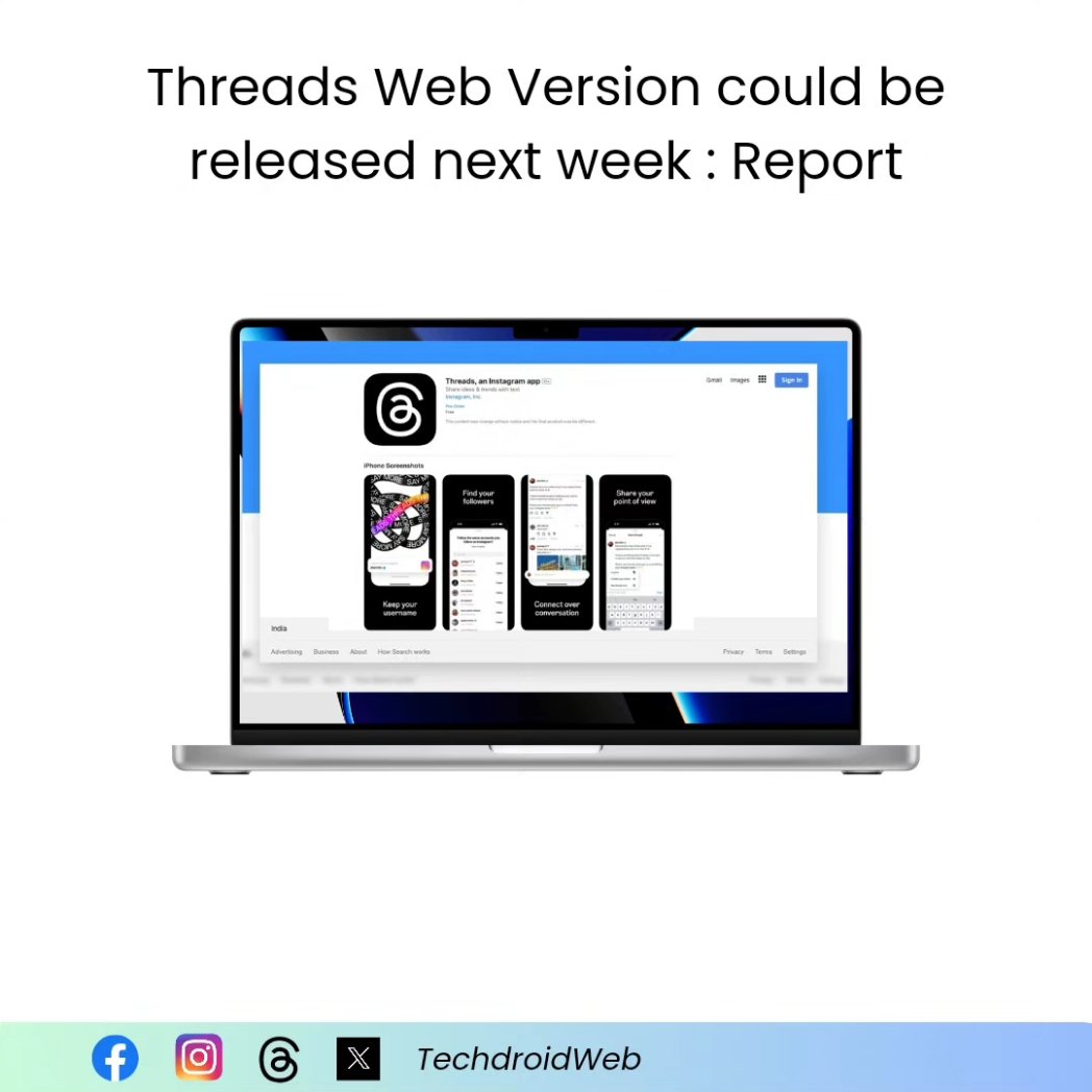 techdroid_web's tweet image. Threads Web Version going to launch on the early next week!
#Threads #ThreadsApp #TechNews #TechdroidWeb