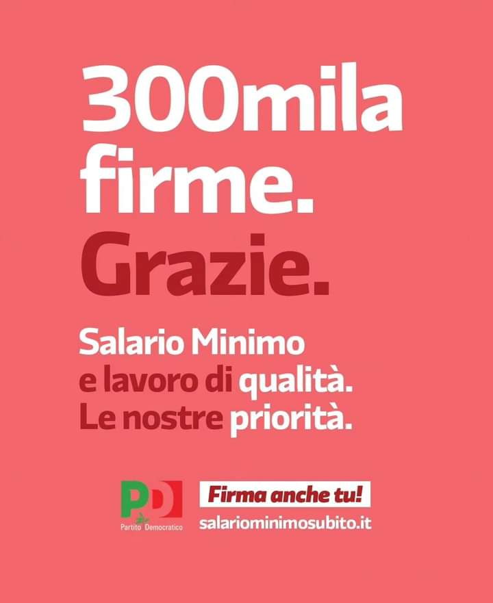 Marco_Cav00's tweet photo. 300mila firme raggiunte in pochi giorni per il #salariominimo.
Continuiamo a diffondere il link per aumentare ancora di più il numero di firme per ridare dignità a lavoratrici e lavoratori! https://t.co/ZvPmV3ztjw