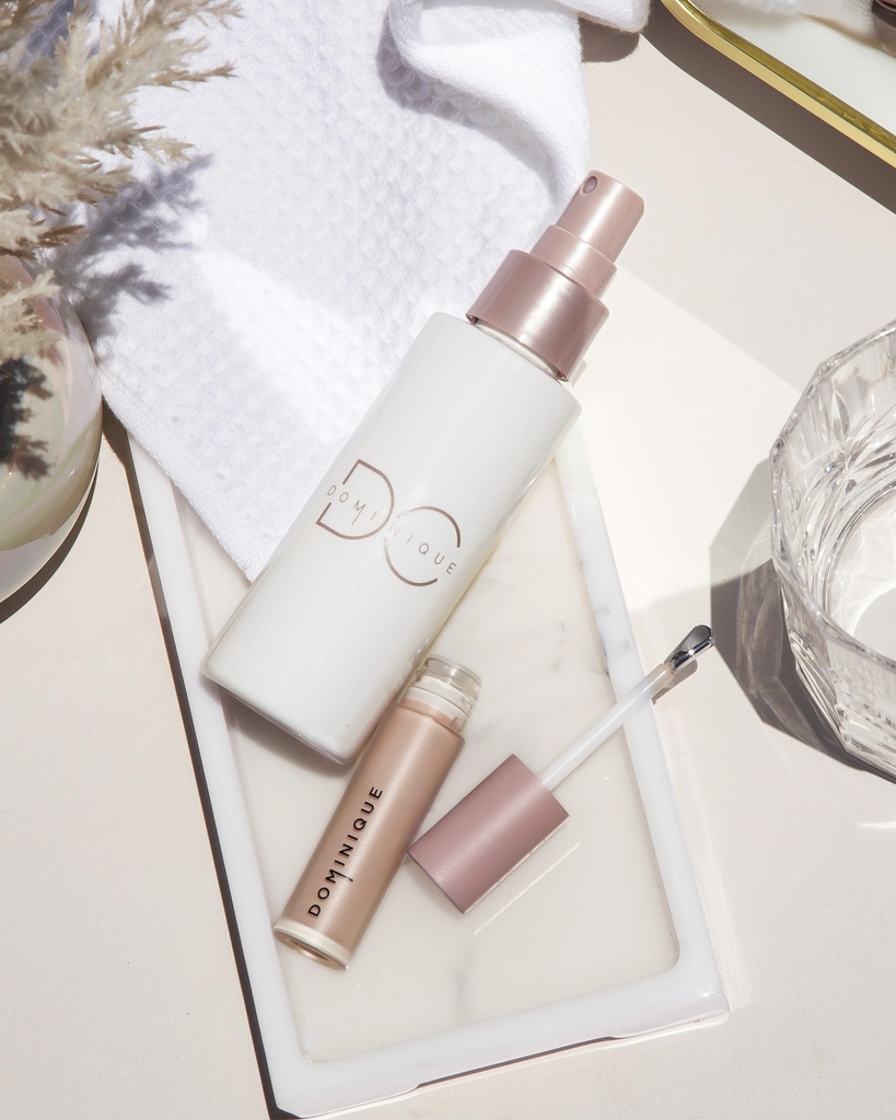 How do you like to feel refreshed and start your day?🌤️⁠ We love using our Hydrating Mist to wake us up✨ Then apply our Wide Awake Concealer to get our day started🥰⁠ ⁠ Happy Monday😘 #dominiquecosmetics #refreshed #hydratingmist #wideawakeconcealer