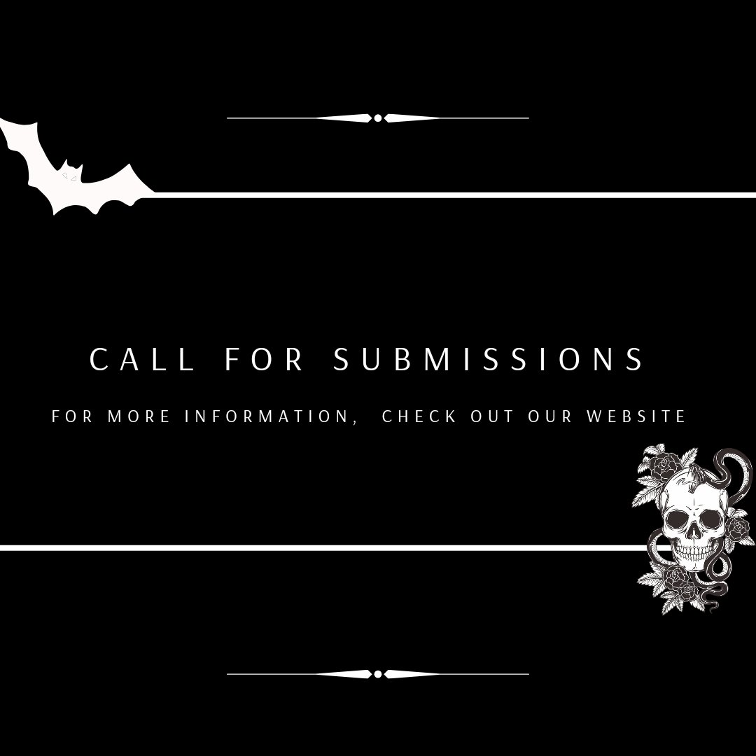 Call for Submissions! 
We are looking for poetry, fiction, non-fiction, visual art, &amp; photography for our horror themed issue LIGHTS OUT 💀 For more specific guidelines, check out our website under the Submission Guidelines &amp; LIGHTS OUT tabs. Let's get spooky 👻 #writerslift