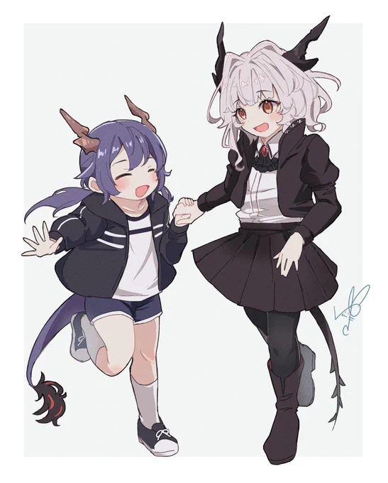ちっちゃいチェンとタルラ#アークナイツ 