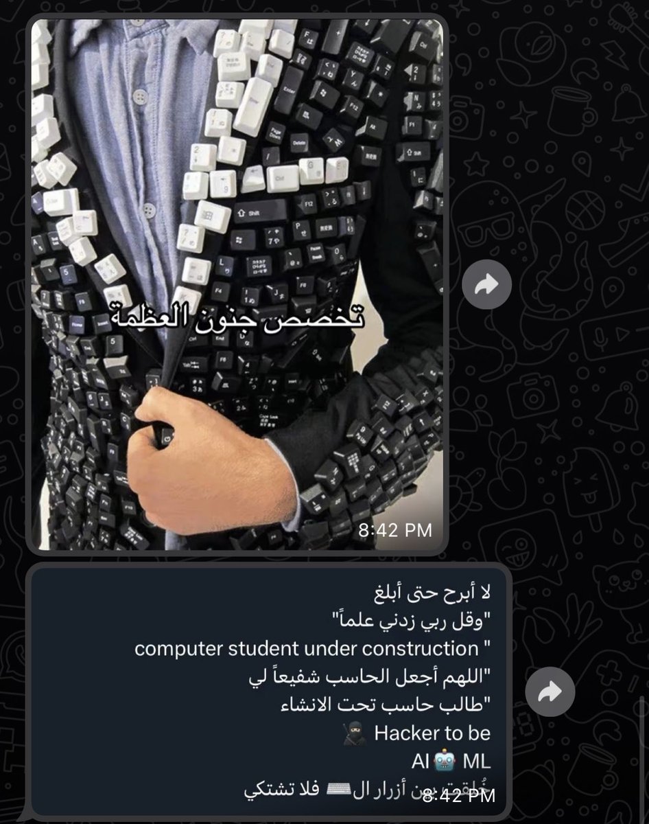 qlli8_1's tweet photo. صديقتي الي انقبلت ف تخصص جنون العظمة.
هي: كل شويه https://t.co/Q9xwUnUeis