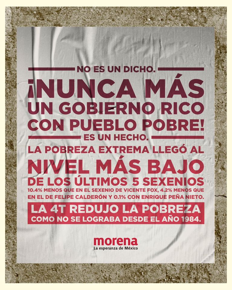 An6Carol's tweet photo. Y a pesar de las calumnias, sabotajes y ataques, la 4T está dando resultados👊 #AMLO demostró que el principal objetivo es ayudar al pueblo.
#AMLOLujoDePresidente https://t.co/42BioHtDgk