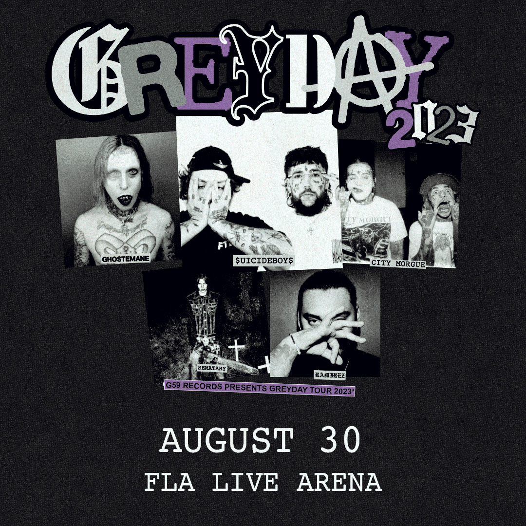 Don't miss the @SUICIDEBOYS Grey Day 2023 at FLA Live on August 30th 🔥 🎟️ » bit.ly/SBGDFLA