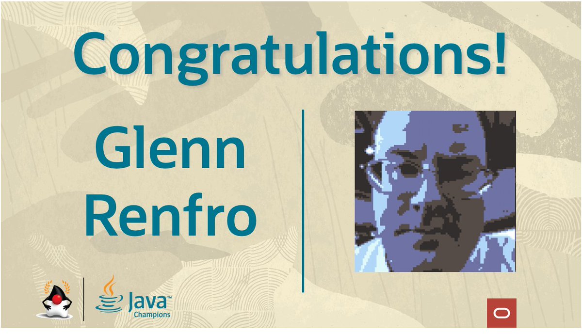 Congratulations to new #Java Champion <a href="/cppwfs/">Glenn Renfro</a>