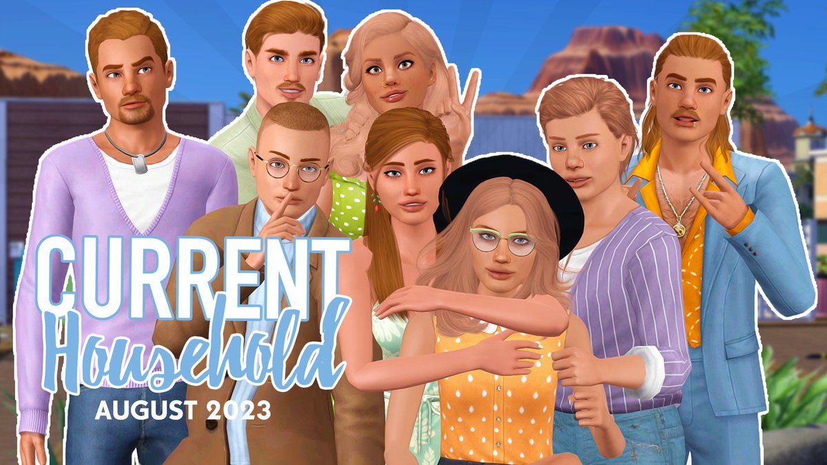 NonRevSims's tweet photo. Generation 2 of the Clarkes was so much fun. Here's their current household update. Spoiler alert: Cricket starts another family feud. #TheSims #TheSims3 

🔗 https://t.co/SuplqkW9y8 https://t.co/7COIbBBxBR