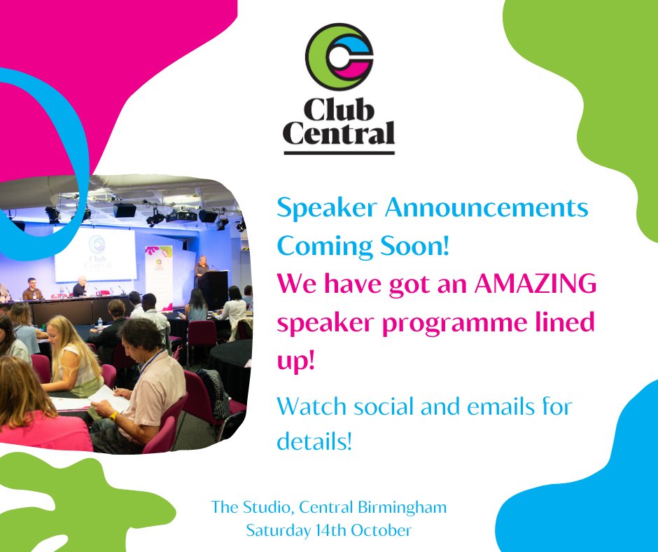 Are you ready for an amazing line up of speakers? We have  people you might know, and some that you won't! And a major keynote session that we will announce shortly.  It's a conference you don't want to miss! Newsletter sign up at the bottom of this page:  clubcentral.org
