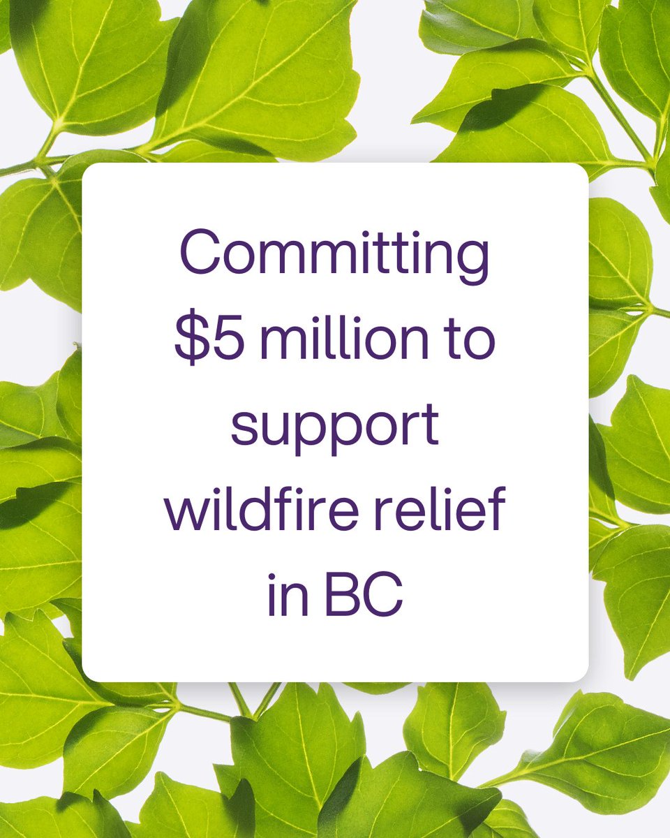 Our <a href="/TELUS/">TELUS</a> team is devastated by the #BCwildfires. <a href="/FriendlyFuture/">TELUS Friendly Future Foundation</a>, TELUS Indigenous Communities Fund, <a href="/TELUS_AGCG/">TELUS Agriculture & Consumer Goods</a> and <a href="/TELUSHealth/">TELUS Health</a> will commit $5 million to local organizations supporting relief efforts: telus.com/en/social-impa… 
 #TeamTELUS