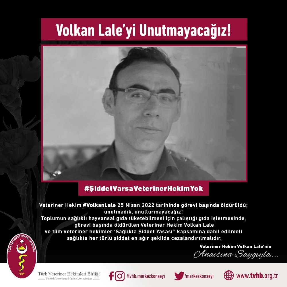 İnsanlık için Halk sağlığı için Bir HEKİM öldürüldü. VETERİNER  HEKİM. bilmiyormusun TÜRKİYE  insanlar sağlıklı gıda yiyebilsin diye..... #ŞiddetVarsaVeterinerHekimYok