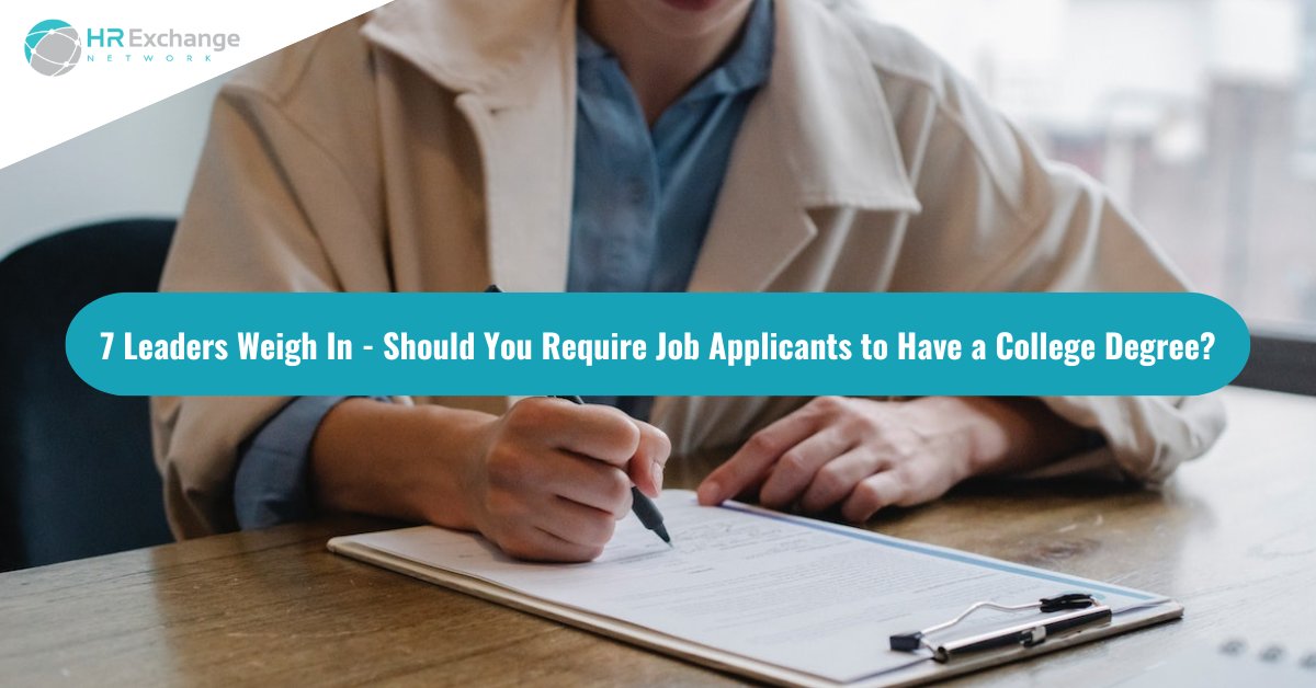 Exchange_HR's tweet photo. The debate about whether people still need a college degree for certain professional jobs has captivated Human Resources professionals for a a while now. Recently, we turned to HR &amp; business leaders on @Featureddotcom to get their opinion.

Learn more 👉 https://t.co/dCgn91FNDs https://t.co/XfXmtVS4Jv