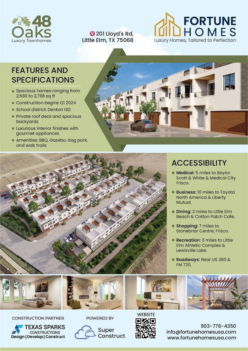 We are excited to proudly introduce our new venture, "Fortune Homes", a premier custom home building company serving the North Dallas and North Austin regions #FortuneHomes,#LuxuryLiving,#CustomHomes