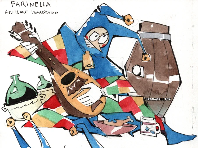Farinella, vagabond jester, loves women and drinking