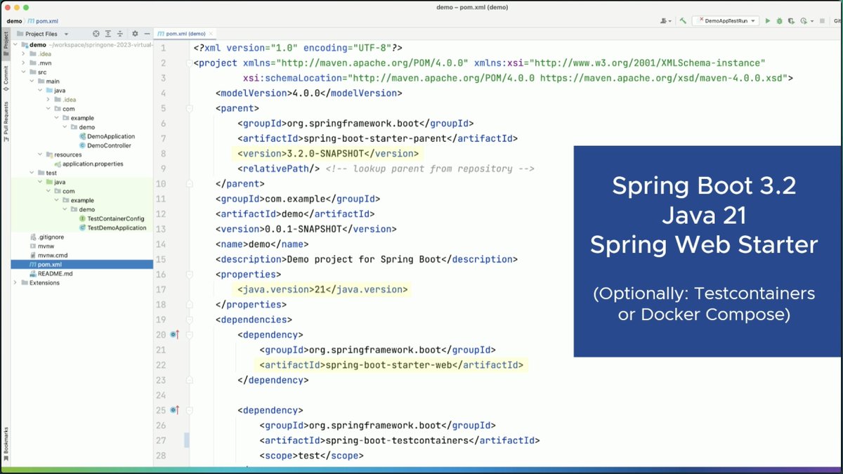 One of our newest @testcontainers Champions @ciberkleid: Presenting Java Virtual Threads with Testcontainers for development and testing at #SpringOne