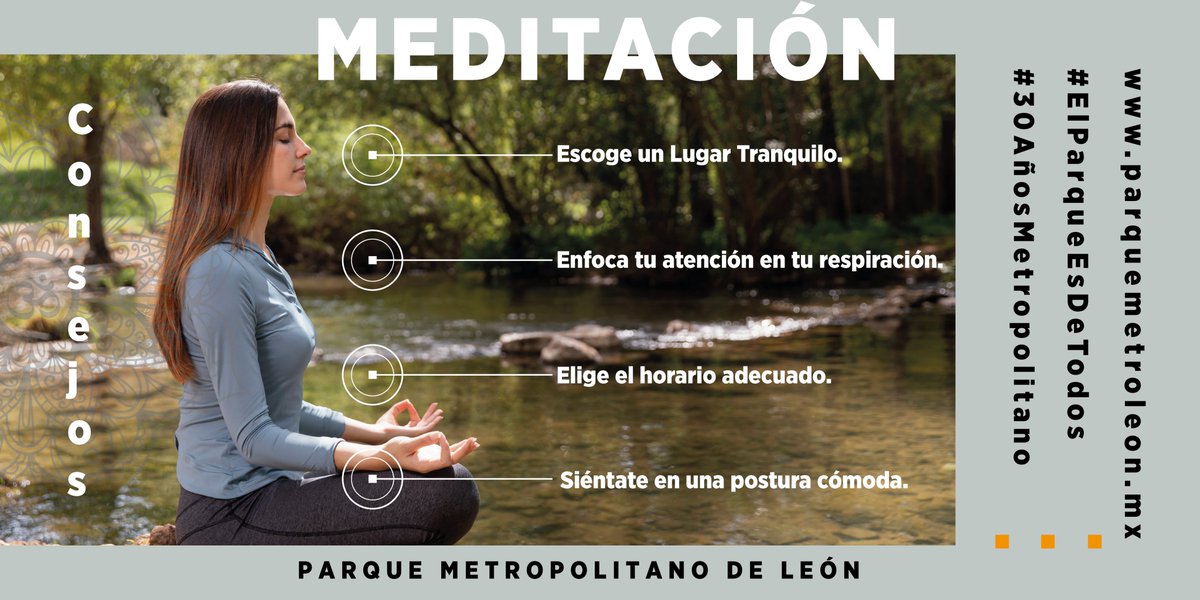 parkmetroleon's tweet photo. ¡Hoy, te invitamos a meditar 🧘‍♂️ y reflexionar en la tranquilidad del parque 🛤. Encuentra momentos de calma en medio de la naturaleza 🌳. ¡Comparte tus experiencias de meditación!. #ReflexionesNaturales #Meditación 🌿🍃 https://t.co/mxBSyUYkD0