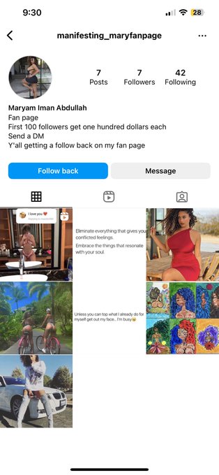This page on Instagram is not me! https://t.co/VMO1isF1Va<a href="/tag/manifestbody"class="tags"><span>#manifestbody</span></a>