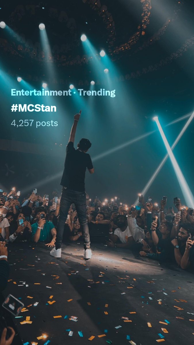 ItsTeamMCStan's tweet photo. Hype aisi banao ki ghar ke bahar niklo Toh trending me ajaye #MCStan is Trending for 3rd consecutive day !! https://t.co/Yf7yTHAPXA