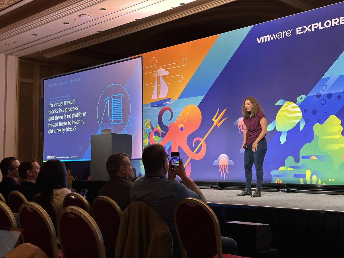 ntschutta's tweet image. And now @ciberkleid talking about virtual threads at #SpringOne