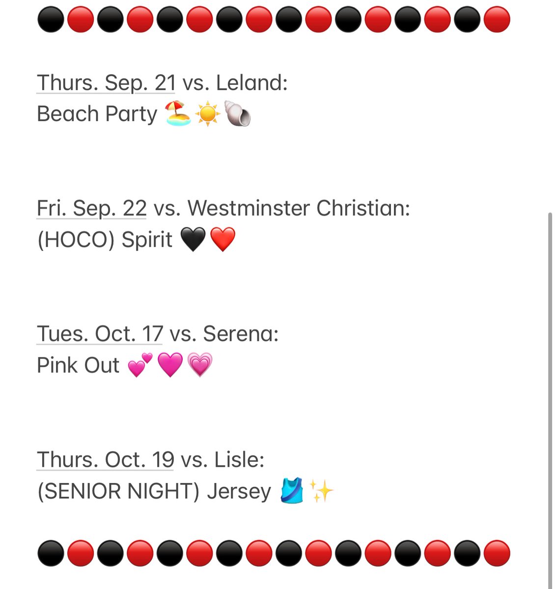 FALL SEASON HAS ARRIVED‼️ here’s the 2023 volleyball themes 🏐🐺

——SCHEDULE CHANGE——