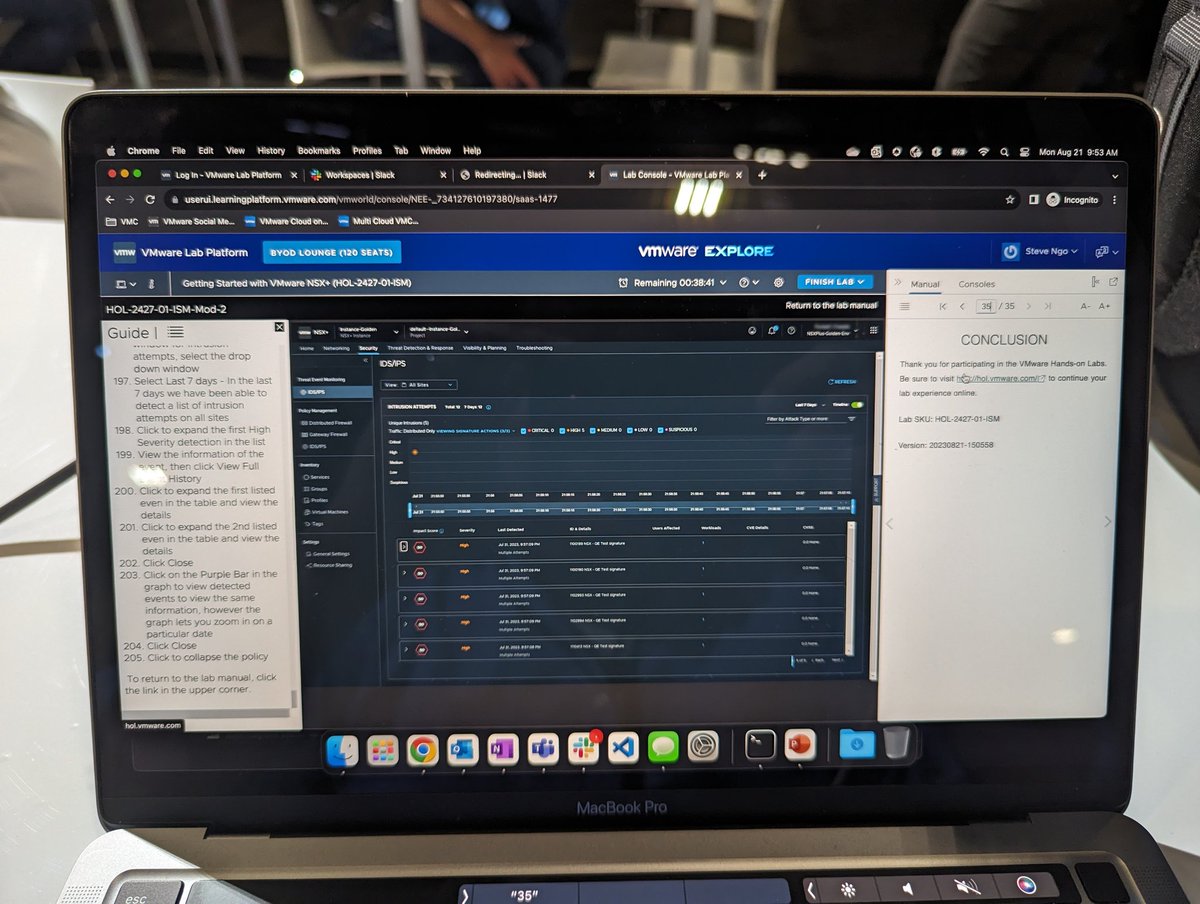 ngosteve's tweet photo. Loving the byod HOL! NSX+ is a game changer for multi-tenancy #VMwareExploreHOL #VMwareExplore @VMwareHOL https://t.co/0nWSGgloFN