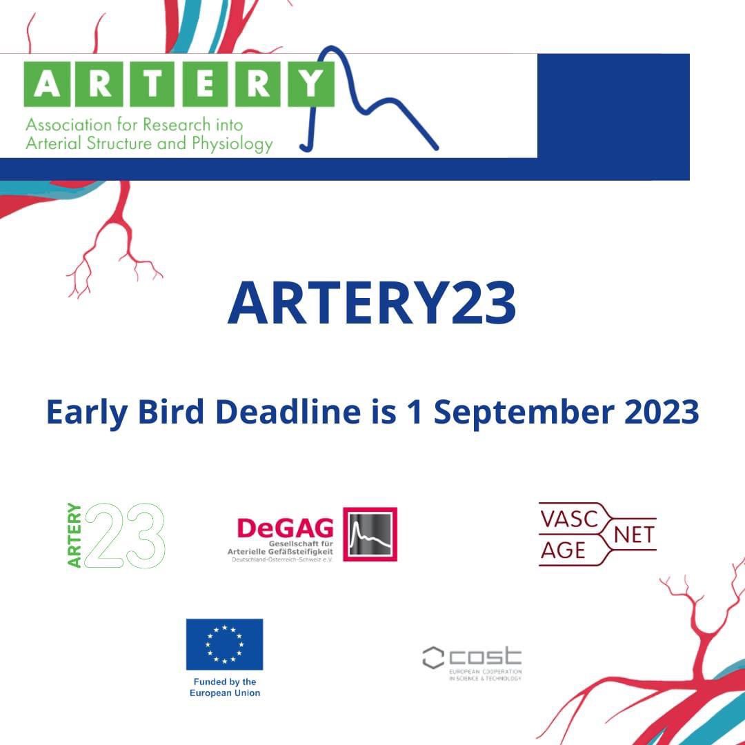 Only 10 days left to get your Early Bird registration for #ARTERY23! Register here! arterysociety.org/our-activities…