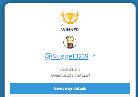 RealMurderville's tweet photo. @Nugget3239 You have won! https://t.co/vrHv3j6Sej