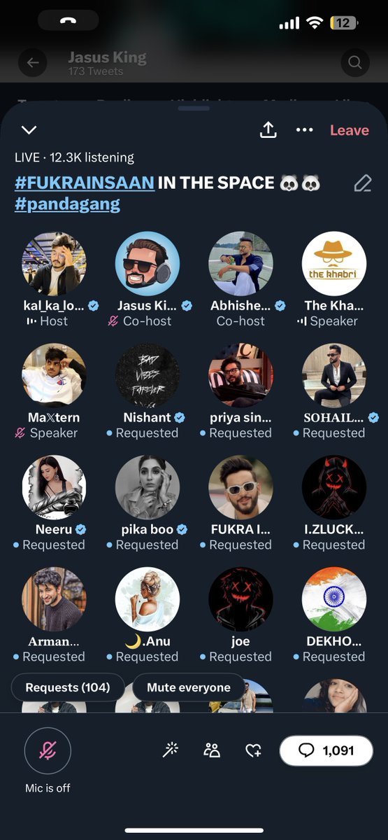 JasusKing's tweet photo. Biggest space on Twitter with @AbhishekMalhan4 #Fukralnsaan #AbhisekhMalhan https://t.co/Daa7ttDPUe