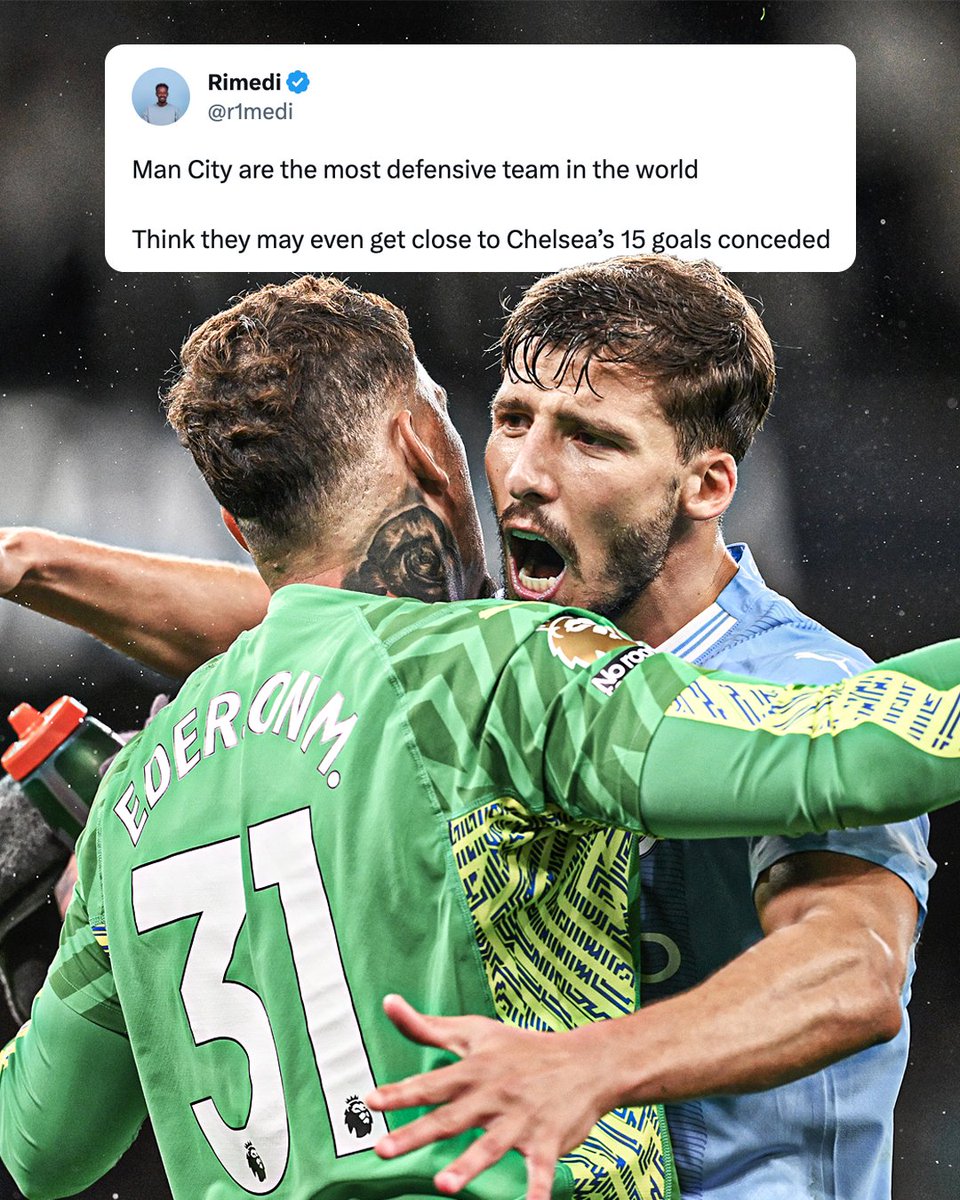 ESPNUK's tweet photo. Can Manchester City beat Chelsea's Premier League defensive record? 🧱 https://t.co/OLKzeaGJBV