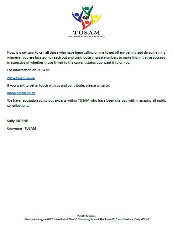 The United South Africa Movement - TUSAM tweet media