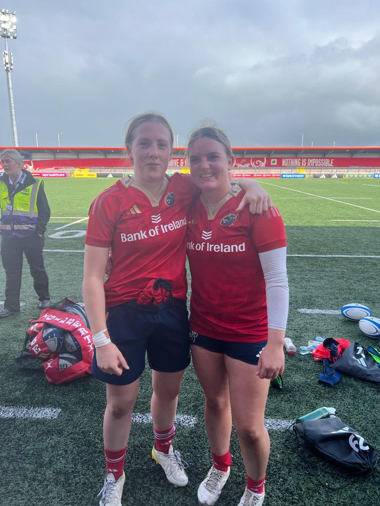 Congrats to locals, Beth Buttimer & Kate Flannery and @Munsterrugby on their terrific win over Connacht in Cork at the weekend. Great to see all these young players sporting the red jersey! #MunsterStartsHere #SUAF 🔴🔴