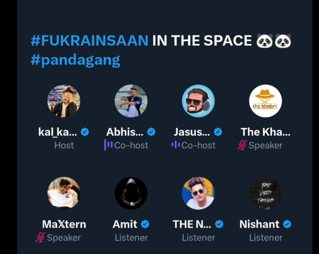 TheKhabriTweets's tweet photo. Another record for Panda Gang, another history Biggest space in the history of #BiggBoss with more than 12K live listeners. No other contestant from any season of #BiggBoss or BoggBossOTT seasons has ever touched this  mark. https://t.co/bhcBIle0Wh