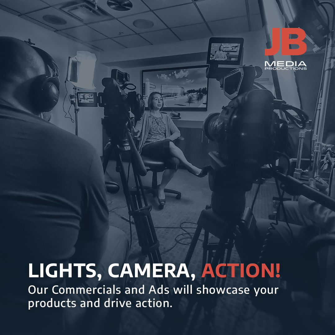 JBMediaPros's tweet photo. 📺 Lights, camera, action! Our Commercials and Ads will showcase your products and drive action. 🚀 

Book a commercial package here: https://t.co/2jFT6EGBeN

#Advertising #CallToAction #commercial #ads #videoads #joshbirt #jbmediapros https://t.co/lPHs4d1xtF