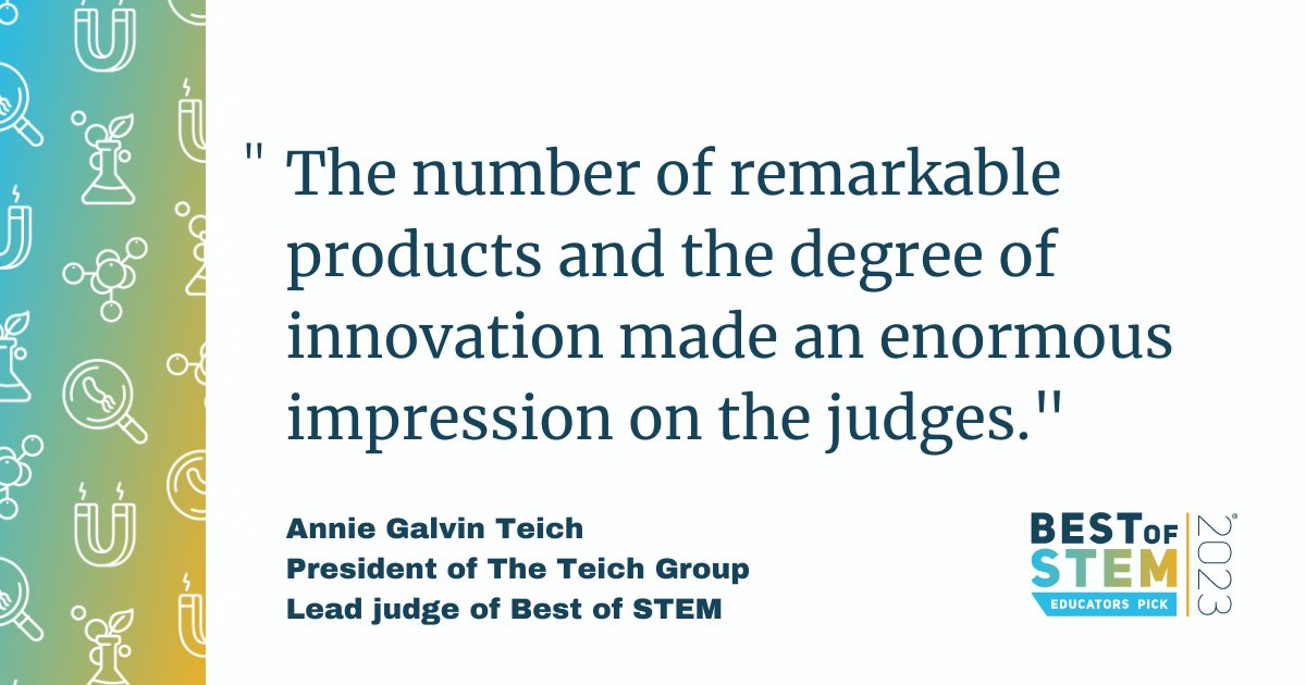 catapult_x's tweet photo. Congratulations to the #BestOfSTEM2023 winners! 👏

Your contributions to science and STEM education make a difference in the lives of teachers and students.

#BestOfSTEM https://t.co/HEySvTxbUR